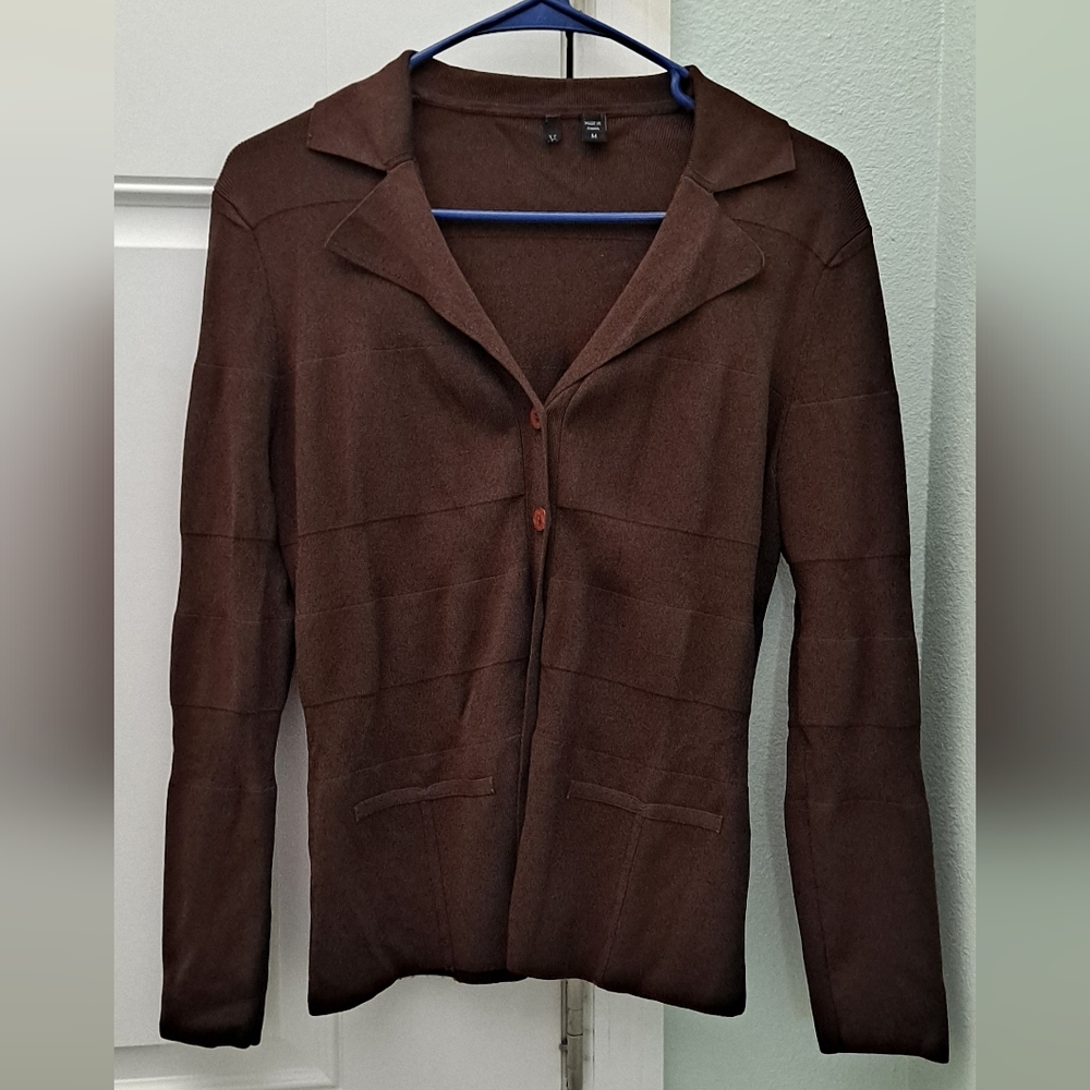 Women Sleeve Sweater with Bottoms Size Medium Grey Brown. NWOT.